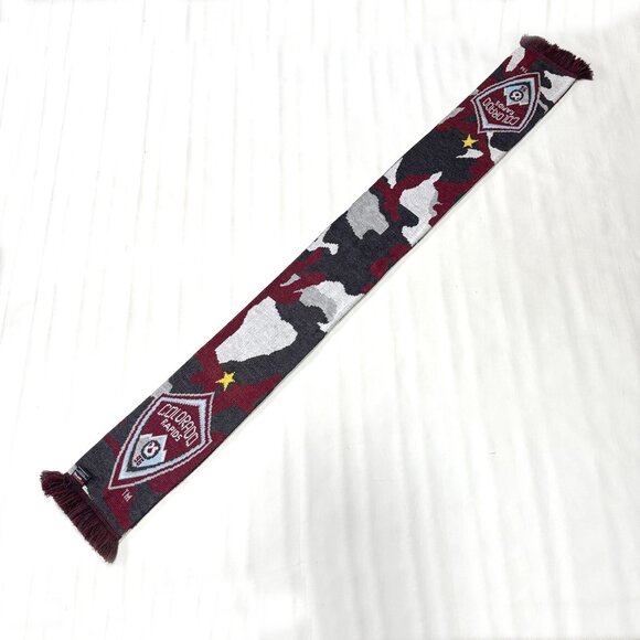 Colorado Rapids MLS Major League Soccer Ruffneck Camo Knit Scarf 60X7 in - Picture 1 of 5